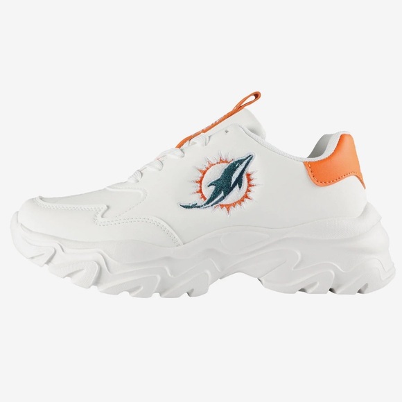 ☢️🌴 FOCO MIAMI DOLPHINS GLITTER CHUNKY SNEAKER 🌴☢️ - Picture 1 of 3